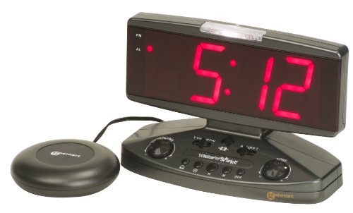 Geemarc Wake 'n' Shake Very Loud Jumbo Alarm Clock with Vibrating Shaker Pad- UK Version