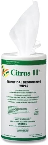 Citrus II - Germicidal Wipes, 125 count by Citrus II