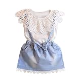 Internet Baby Kids Girls Dress Princess Party Denim Flower Tutu Dresses for 2-7 Years Old