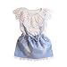 Internet Baby Kids Girls Dress Princess Party Denim Flower Tutu Dresses for 2-7 Years Old (2-3 years old)
