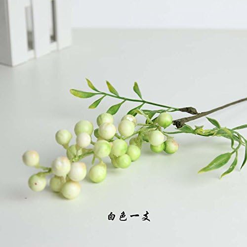 HUAYIFANG Emulation Flower Photography Props With Long Branches, Polychrome Berries And Fresh Home Decoration,White