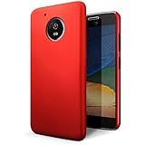 SLEO Motorola Moto G5 Hülle Stilvolle harte PC SchutzHülle [Anti-Fingerabdrücke] [soft-touch] Rückseite Tasche für Motorola Moto G5 - Rot