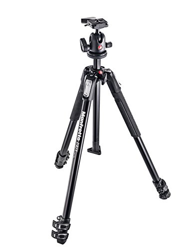 Manfrotto 190X 3 Beinsegmente Aluminium Stativ mit Kugelkopf