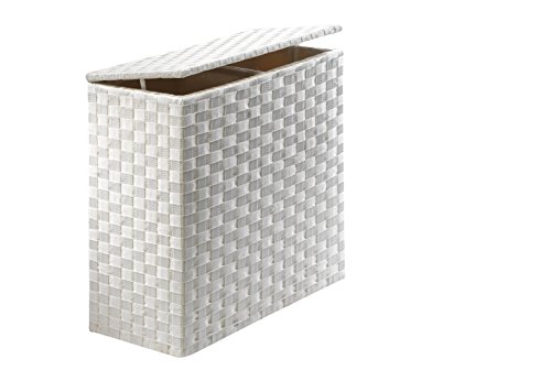 Wäschesortierer Wäschebox Wäschesammler Wäschetruhe Wäschebehälter Wäschekorb Nylon weiß