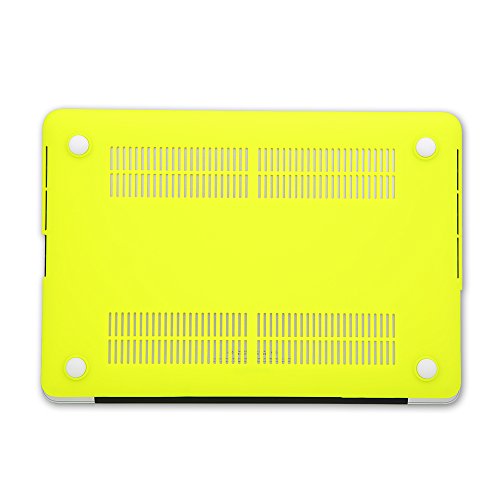 Batianda – 3 in 1 MacBook Pro 15 Gehäuse (keine Retina) Matte Ultra dünne Hard Case Cover & Tastaturabdeckung und Display Schutz für MacBook Pro 15,4 Zoll Non Retina [Modelle: A1286] – Neon Gelb - 5