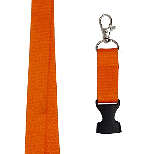 SBS Schlüsselband 20mm 10 Stück Orange Lanyard Trageband Bändel - 2
