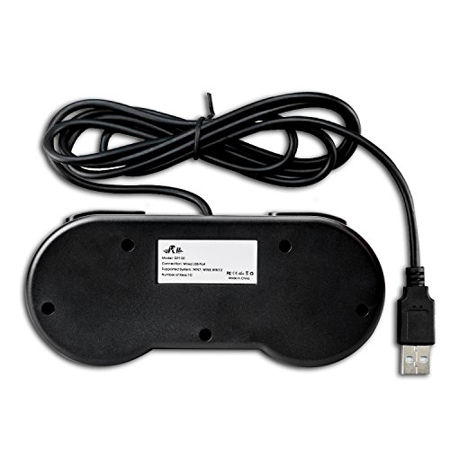 Rii GP100 SNES Retro USB Super Nintendo Controller  USB PC Controller  Raspberry Pi Controller for Windows PC MAC Raspberry Pi  2 Pack   Black 