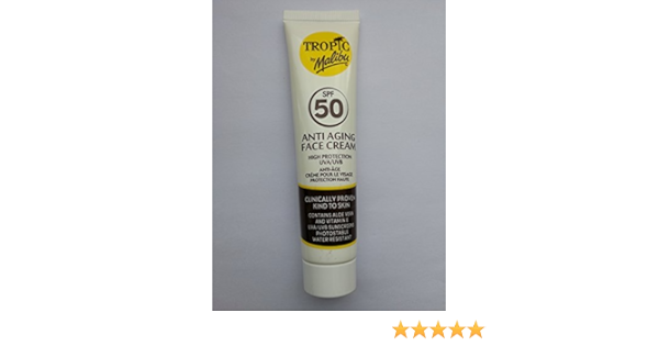 tropic by malibu spf 50 face cream