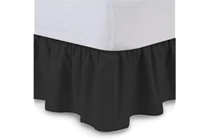 Liery Betthusse, Reine Farbe Easy Fit Bett Rock Hotel Gummiband Ohne Bettoberfläche Wrap Around Königin Staub Rüschen