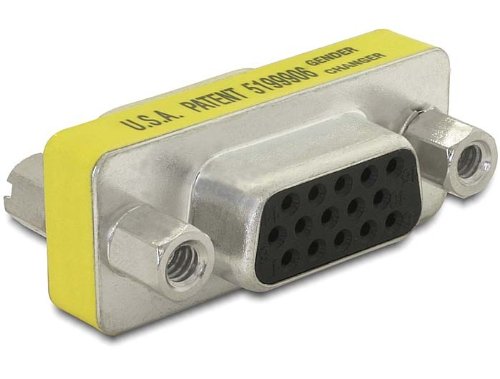 DELOCK Adapter Gender Changer VGA Buchse-Buchser Gender Changer VGA Buchse-Buchse