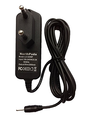 NorthPada® Universal 2,5mm x 0,8mm Europa Netzteil Ladekabel Ladegerät 5V 2A / 2000mA für Android Tablet PC