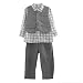 Amlaiworld 3pcs Newborn Boy Waistcoat + Pants + Shirts Clothes Sets Suit (100(12-24M))