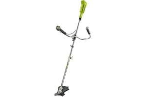 RYOBI Débroussailleuse sans Fil 18V One+ OBC1820B – Lame Métal + Tête Fil, Coupe 30cm, Poignée Bike, Moteur Puissant pour Herbes Denses et Broussailles – Batterie Non Incluse
