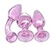 Produktbild Raycity 3 Paket Kristallglas Butt Plug Sexspielzeug G-punkt Stimulator Vergnügen Zauberstab Anal Plug Sexy Spielzeug für paar