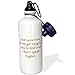 Produktbild Sports Water Bottle Gift for Kids Girl Boy, Just Remember If We Get Caught I'm Deaf & You Don't Speak English Brown Stainless Steel Water Bottle for School Office Travel 21oz