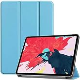 Elfia Lenovo M10 TB-X306F Gen.2 ile Uyumlu Kılıf Arkası Şeffaf 2 Farklı Stand Olabilen Sert Silikon İnce Tablet Kılıfı Mavi