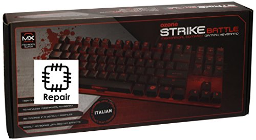 Ozone Strike Battle Tastiera meccanica compatta con Cherry MX Red, Layout ITA - Rosso/Nero