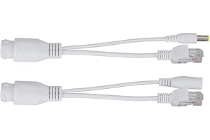 KIMISS Poe Splitter 12V Power Over Ethernet Pasywny Adapter Poe Rozdzielacz Kabli Wtryskiwacz Wodoodporny Czarny (Biały)