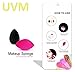 UVM 2Pack High-End Powerful Makeup Sponge Beauty Blender for Applicator, Foundation and Highlight Water Drop (Black) and Flat Edge Olive (Rose Pink)