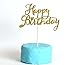 Produktbild Sugar and Cakes Cake Topper Torte Cupcake Deko Happy Birthday Geburtstag Tortenaufsatz Tortenstecker Muffin Fondant Dekoration Gold CT16