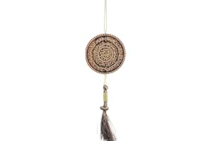 Taj car mirror accessories Car hanging decor ayatul kursi Muslim Car Hanging Ornament Wooden Car Accessory Rear View Mirror Car Hanger Dua-e-Safr. (12130Round1(ayat-ul-kursi)