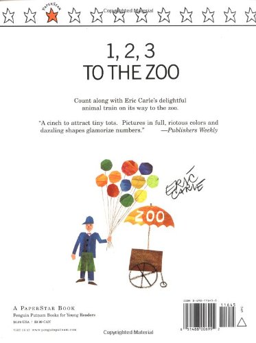 Book's Cover of 1, 2, 3 to the Zoo