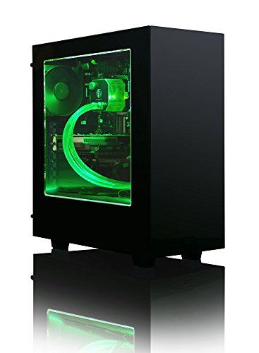 VIBOX Sharp Shooter 7.73 Gaming PC – 4,2GHz AMD FX Quad-Core Prozessor, GTX 1050 GPU, Super, Wassergekühlter Desktop Gamer Computer mit Spielgutschein, Windows 10, Grün Innenbeleuchtung, lebenslange Garantie* (4,2GHz übertakteter Superschneller AMD FX 4300 Quad-Core Prozessor CPU, Nvidia GeForce GTX 1050 2GB Grafikkarte GPU, 8GB Team Elite 1600MHz RAM, 1TB Hybrid SSD-Festplatte, Raijintek Triton Wasserkühler, 400W 85+ Netzteil, NZXT Gehäuse, AM3+ Mainboard) - 3