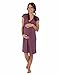 The Essential One - Maternity Nursing Nightie Stripe - Navy Coral - Large - EOM132