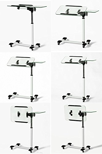SoBuy® Pflegetisch Betttisch Laptoptisch Beistelltisch Tischplatte aus Glas FBT07N5 - 4