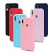 Produktbild CreWin 6 Pack für Huawei P20 Lite 2018 Hülle Silikon Handyhülle Gel TPU Bumper Schutzhülle Klar Handytasche Ultra Slim Rückseite Soft Case Cover Holster- Schwarz+ Blau+ Rot +Grün +Rosa +Transluzent