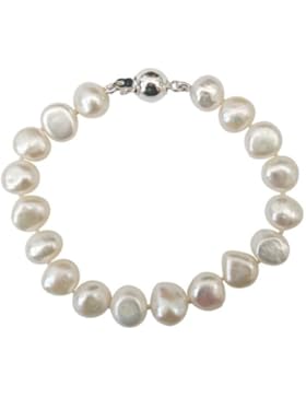 Süßwasser-Zuchtperle für Brautjungfern/ Kinder,weiß, Barockperlen-Armband