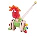 Bigjigs Toys Dinosaur Push Along (Green Body/Red Head)