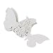 Produktbild WINOMO 100PCS hohlen Schmetterling Stil Hochzeit Tisch Papier Karte Escort Name Karte Weinglas Tischkarte für Hochzeit und Party (weiß)