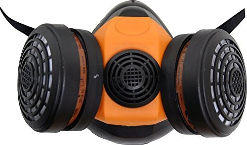 Skandia 1047454 Dual Half Mask Respirator 80 mm Including Two A1 Type Filter Cartridges 1, Multicolour