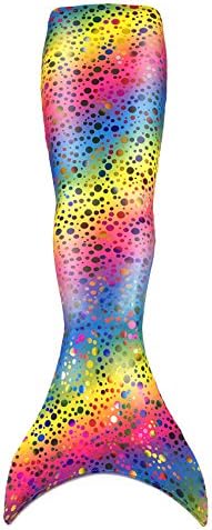Swimmable Mermaid Tail set for Kids by Ura Mermaid – Fun Range, (Child 4-5, Rihanna's Rainbow)