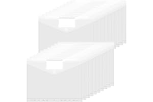 Bimormat Zestaw 20 przezroczystych koszulek na dokumenty, format A4, z 11 otworami do segregatora, zapięcie na rzepy i kieszenią na etykiety, do organizacji dokumentów