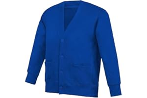 COMFYLOT & KK TRADERS MCR LTD® Unisex Kids Back to School V-Neck Cardigans - Long Sleeve Button up Warm Sweaters for Winters - Children Knitted Tops Age Sizes 2-13 Years