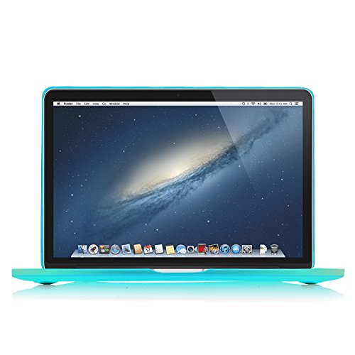 JAMMYLIZARD | Shell Cover für [ MacBook Air 13.3″ A1369 / A1466 ] Zweiteilige Gummierte Hülle, TÜRKIS Matt - 2