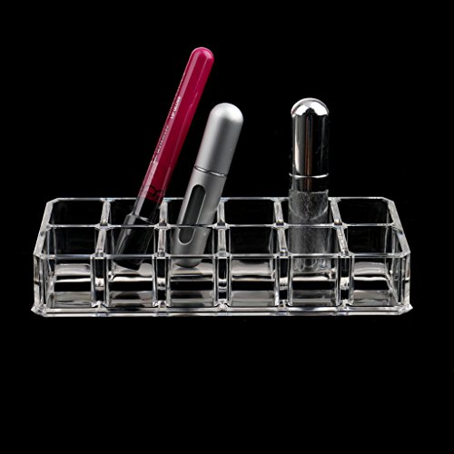 Gazechimp Acryl 12 Fächer Lippenstifthalter , Make-up Pinsel Box – Multifunktionell, Kosmetika Flaschen Aufbewahrungsbox - 6