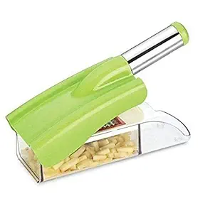 REDMART Ritu Stainless Steel 12 in 1 Multipurpose Fruits and Vegetable Cutter Chipser Slicer, Grater, Peeler Round Container Lock System for Kitchen Tool