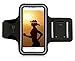 Price comparison product image MyGadget Running Armband (5.1") Sports Phone Holder w/ Fingerprint + Key Pouch - Reflective & Waterproof Fitness Case for Apple iPhone 8 7 6 - Black