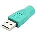 Produktbild sourcingmap® Computer Tastatur Maus USB Stecker auf PS / 2 Buchse Stecker grün Kunststoff