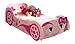 Produktbild Vipack SCLB200 Autobett Pretty Girl Love Car Bed, Circa 213 x 68 x 101 cm, Liegefläche 90 x 200 cm, lackiert aufgedruckte Optik, rosa