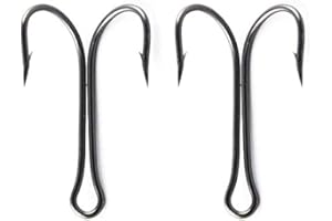 UNCLE LEE Limerick Double hameçon de pêche à la Mouche, 100pcs