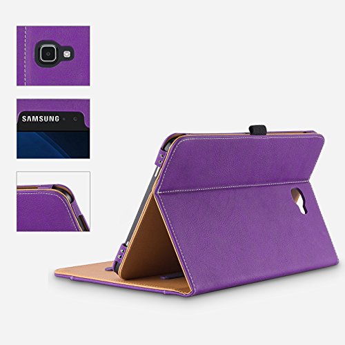 Galaxy Tab A 10.1 Hülle, E-Tree Smart Hülle Schutzhülle Tasche Folio PU-lederne Cover für Samsung Galaxy Tab A 10.1″ (SM-T580 / T585) Tablet – Lila - 7