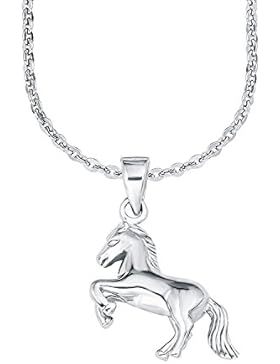 Amor Kinder-Kette mit Anhänger Pferd Mädchen 925 Sterlingsilber rhodiniert glänzend 35+3 cm 555890