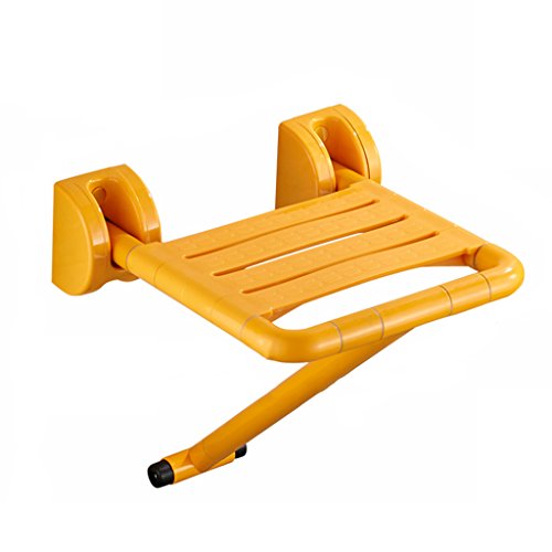 Preisvergleich Produktbild Anna Duschsitz Duschstuhl Älteres Sicheres faltbares Bandless Leggings Toilettenhocker Badezimmer Sitzdusche Hocker Badestuhl (Farbe : Gelb)