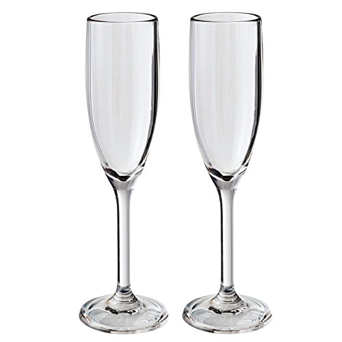 Preisvergleich Produktbild Polycarbonat Sektgläser - 2 Stück