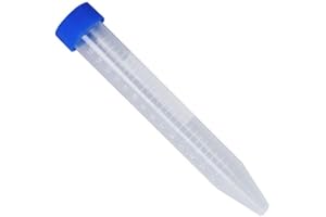 feedal Plastic Centrifuge Tube 15 ml Vial Storage Container Test Tubes Polypropylene Centrifuge Tube Test Tubes for Laboratory Lab, Graduated Marks, Screw Cap