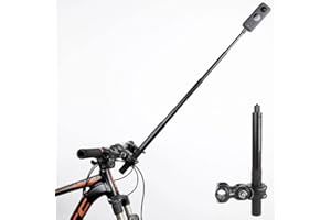 PANLOUTING Unsichtbarer Selfie-Stick Ausziehbares Einbeinstativ mit Lenkerhalterung 28cm-111cm für Motorrad Fahrrad, Kompatibel mit der GoPro Hero Insta360 Action-Kamera